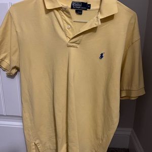 Yellow shirt sleeve polo